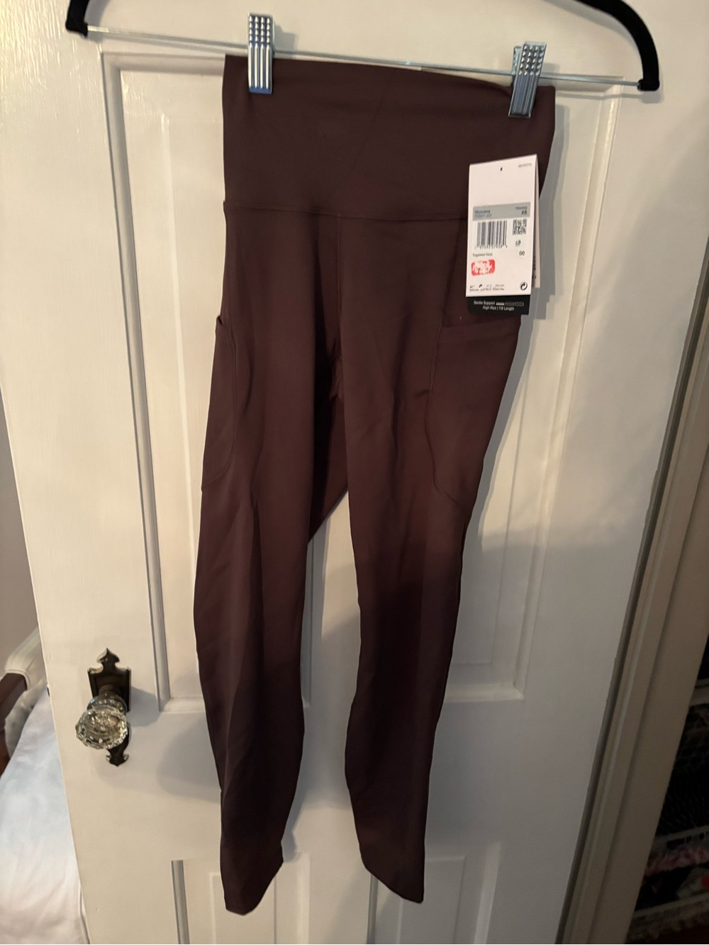 Brown Nike 7/8 length High-Waist Side-Pocket Leggings -NWT